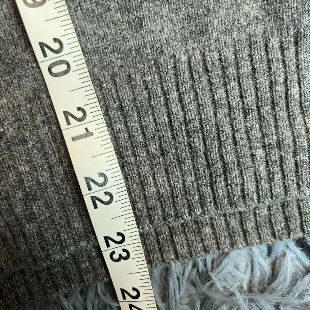 J. Crew Men’s Gray Lambswool Half Zip Sweater Long Sleeve Pullover Size M